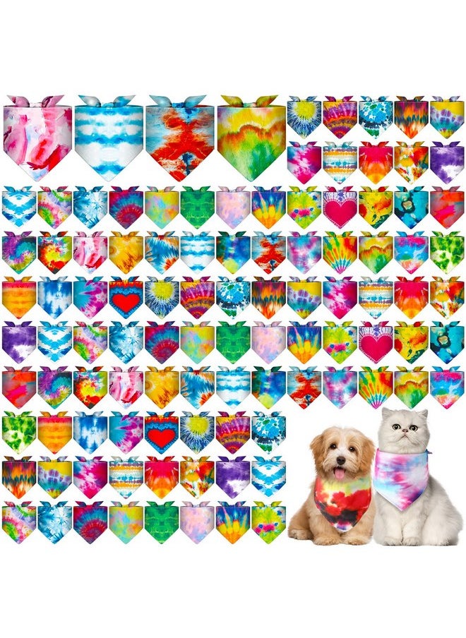 Amylove 120 Pieces Dog Bandanas Bulk Holiday Triangle Dog Pack Pumpkin Puppy Kerchief Bandana Adjustable Pet Scarf for Pet Dog Cat Costume Accessories Decoration (Tie Dye) - pzsku/Z8FBBDE1796DB35ED18D0Z/45/_/1737032175/833eda07-6e13-4d86-9619-ad07f0bacd2a