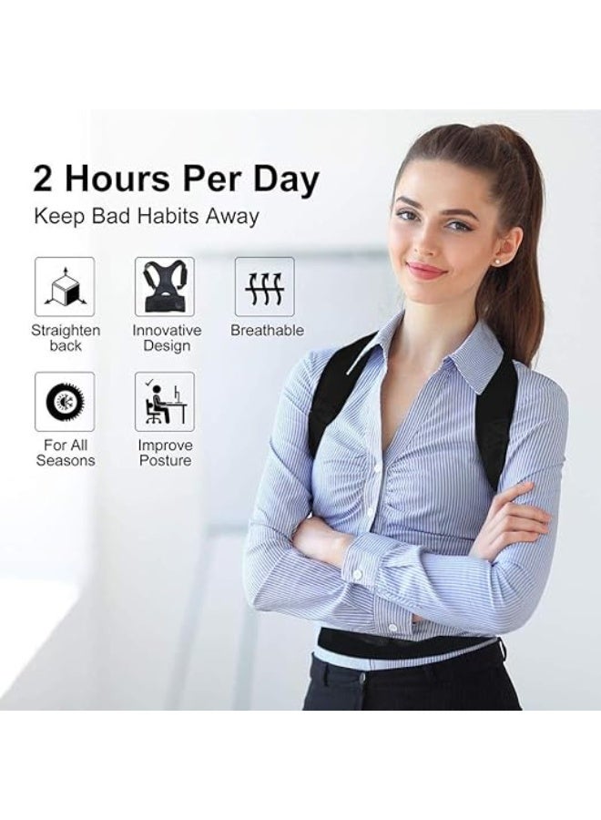 Magnetic Back Brace Posture Corrector - Adjustable Support Belt for Men & Women - Durable & Breathable Back Support for Daily Use & Pain Relief - Image 4