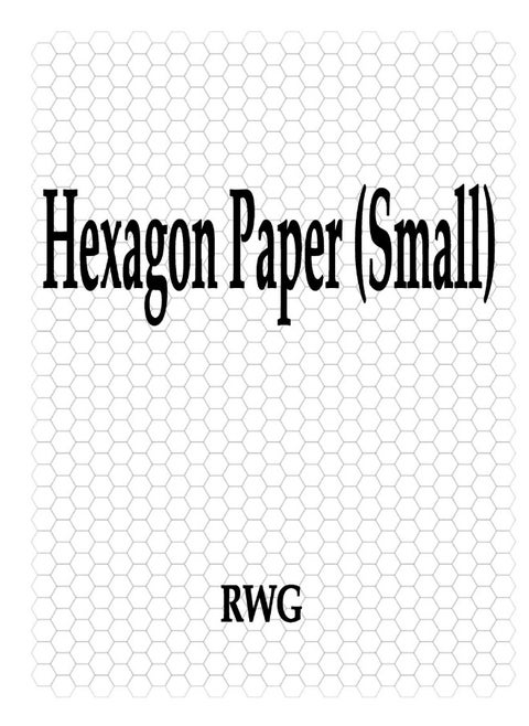 Hexagon Paper (Small): 50 Pages 8.5" X 11"