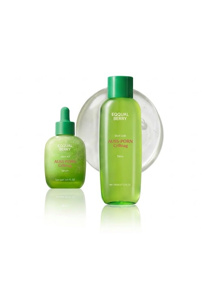 eqqualberry Aloe PDRN Calming Serum 30ml | Soothing & Hydrating Face Serum for Sensitive & Irritated Skin | Calms Redness, Strengthens Skin Barrier & Eqqualberry Aloe Pdrn Calming Toner 150Ml Bundle - Image 1