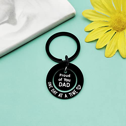 Baipilu Sobriety Keychain for Dad - Encouragement Addiction Recovery Gift for Father - Inspirational Stay Strong Keychain - Father's Day Birthday Christmas Jewelry - AA Gift - Image 2