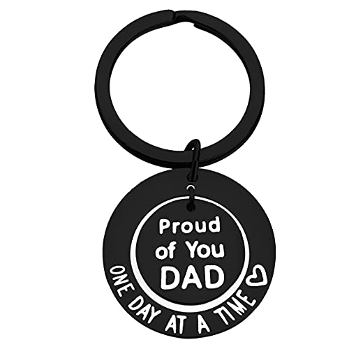 Baipilu Sobriety Keychain for Dad - Encouragement Addiction Recovery Gift for Father - Inspirational Stay Strong Keychain - Father's Day Birthday Christmas Jewelry - AA Gift - Image 1