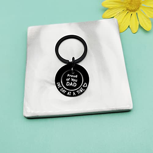 Baipilu Sobriety Keychain for Dad - Encouragement Addiction Recovery Gift for Father - Inspirational Stay Strong Keychain - Father's Day Birthday Christmas Jewelry - AA Gift - Image 5