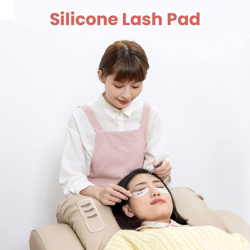 RONRONS 10 Pack Reusable Silicone False Eye Lashes Holder Pad Tray for Eyelashes Extensions,Clear - Image 2