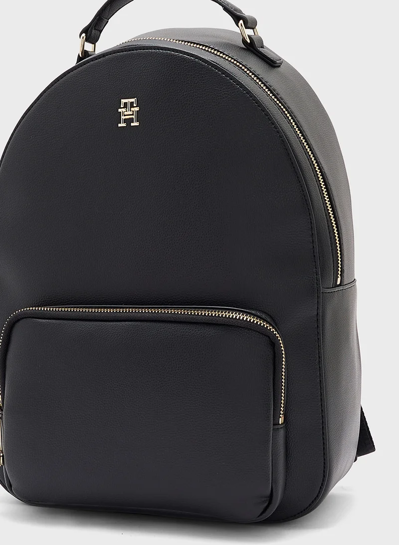 تومي هيلفيغر Logo Detail Top Handle Backpack