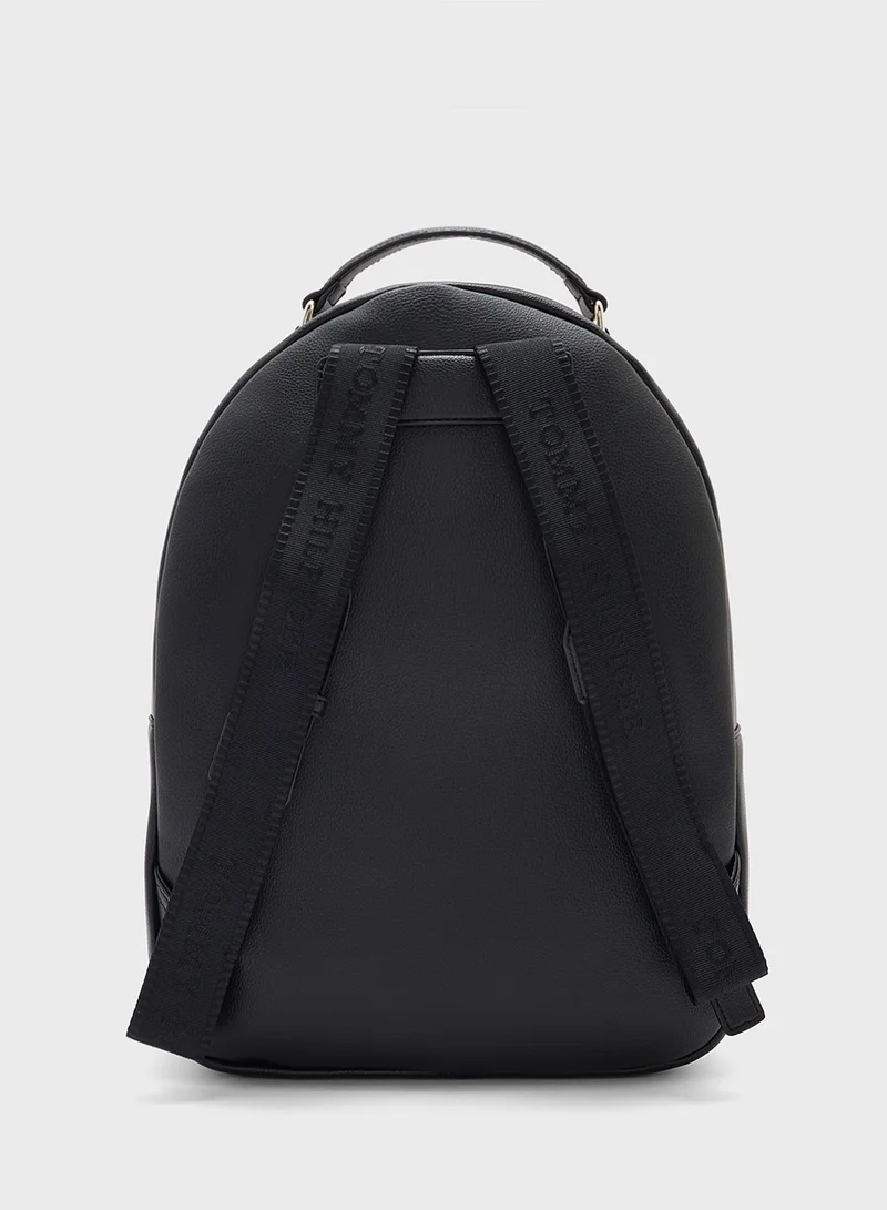 تومي هيلفيغر Logo Detail Top Handle Backpack