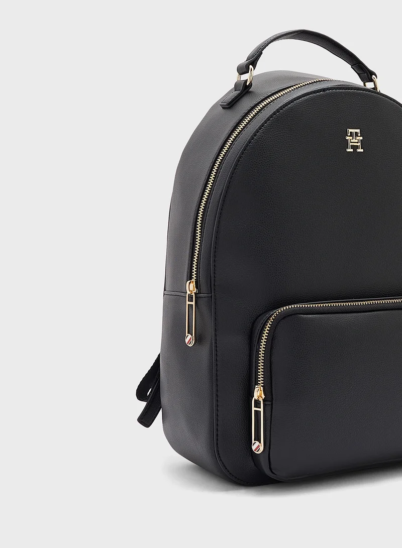 تومي هيلفيغر Logo Detail Top Handle Backpack