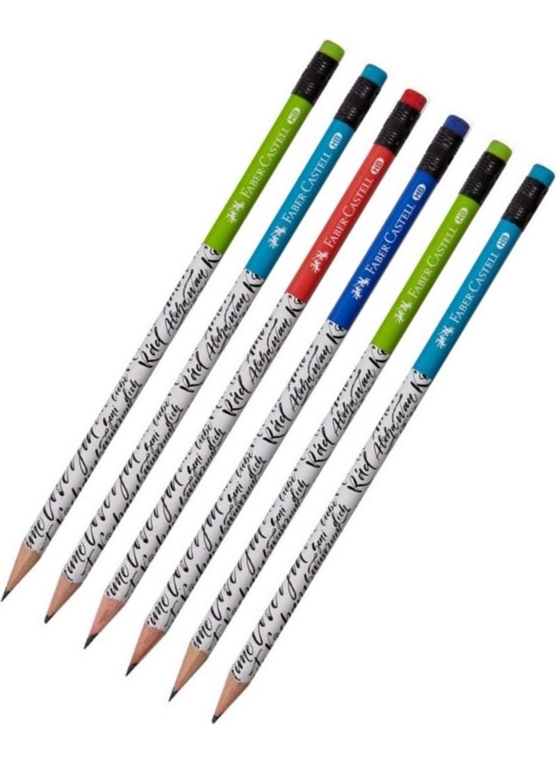 FABER-CASTELL - Pencil Round 6 Pieces Faber Castell Caligraphy Pencil Hb Pencil - Image 1