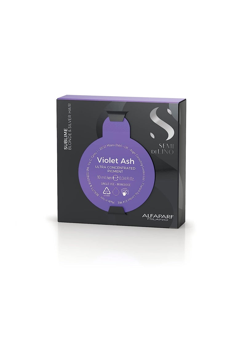 ALFAPARF MILANO Alfaparf Milano Semi di Lino Sublime Pigments - Blonde Toner for Brassy Hair - Concentrated Toner that Revives Color while Protecting and Maintaining Gloss - Violet Ash .21 (1 Count) 
