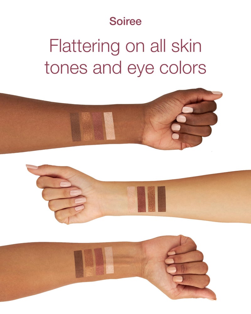 Mineral Fusion Eyeshadow Palette | Vegan Eye Makeup with Matte, Satin, and Shimmer Finishes | Natural, Lightweight Formula (Soiree) - Image 5