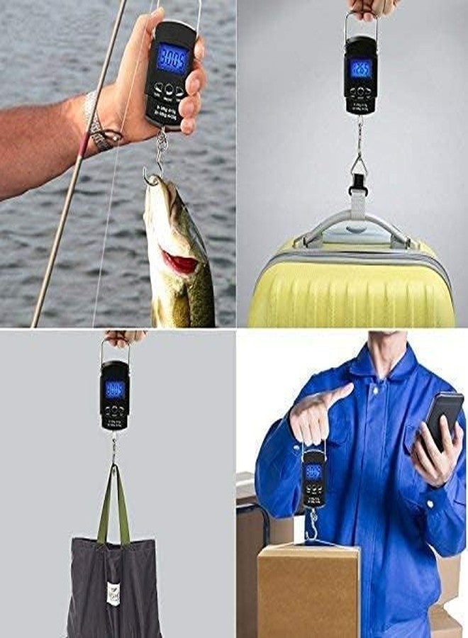 FEWORLD Electronic Digital Hanging Stainless Steel Hook Luggage Portable Scale with LCD Display for Industrial Fishing Factory Use Capacity 50Kg - Image 3
