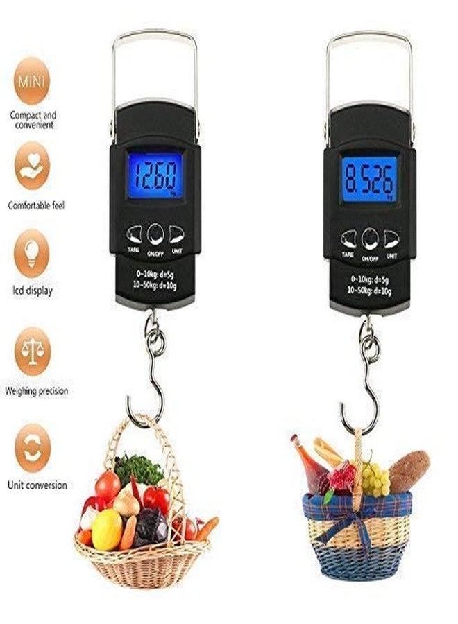 FEWORLD Electronic Digital Hanging Stainless Steel Hook Luggage Portable Scale with LCD Display for Industrial Fishing Factory Use Capacity 50Kg - Image 5