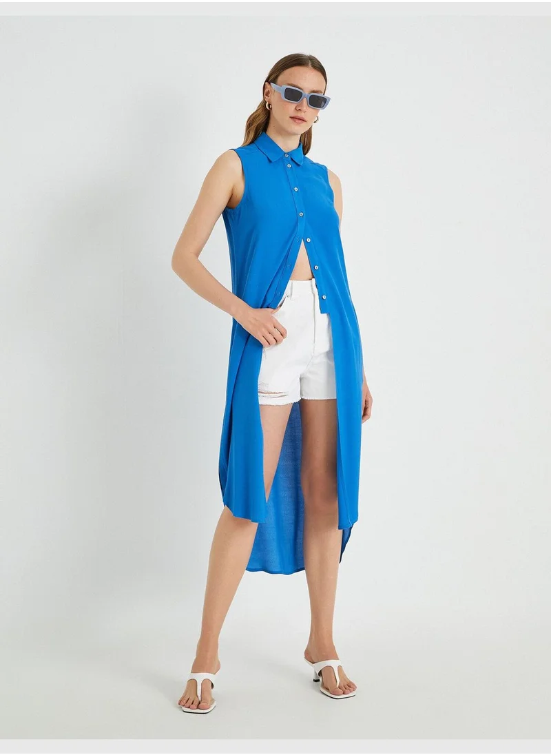 كوتون Button Detailed Tunic