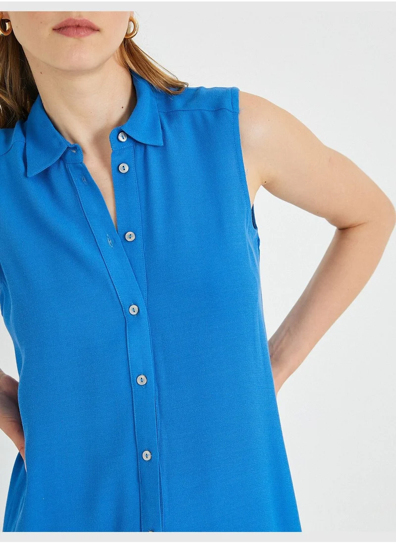 كوتون Button Detailed Tunic