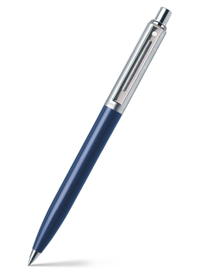 SHEAFFER قلم حبر جاف 321 سنتينل أزرق مع حواف كروم | قلم فاخر أزرق - Image 1