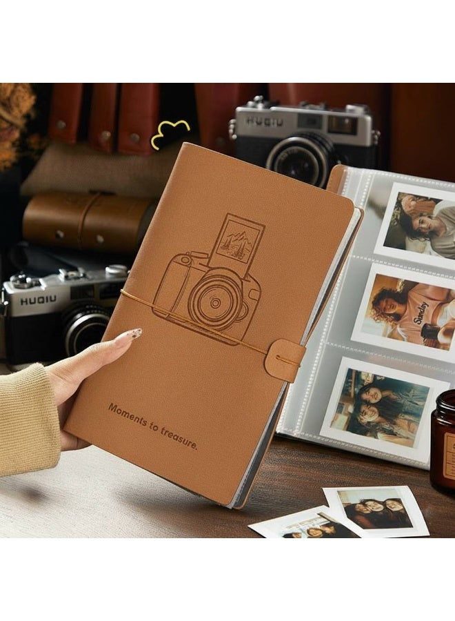 السعي للأفضل ألبوم صور صغير بسعة 120 صورة لكاميرا Fujifilm Instax Mini، ألبوم صور على الطراز القديم لكاميرا Polaroid Snap، لكاميرات Z2300 و SocialMatic الفورية وطابعة Zip الفورية، ألبوم صور فورية، ملحقات كاميرا صغيرة - Image 3