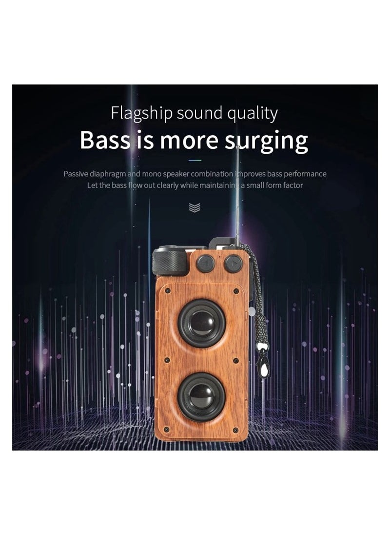 ARNOTEC - Music Apollo A8 Portable Retro FM Radio Bluetooth Wireless Dual Speakers Subwoofer Music Player Support U-disk/TF Card/AUX - Image 1