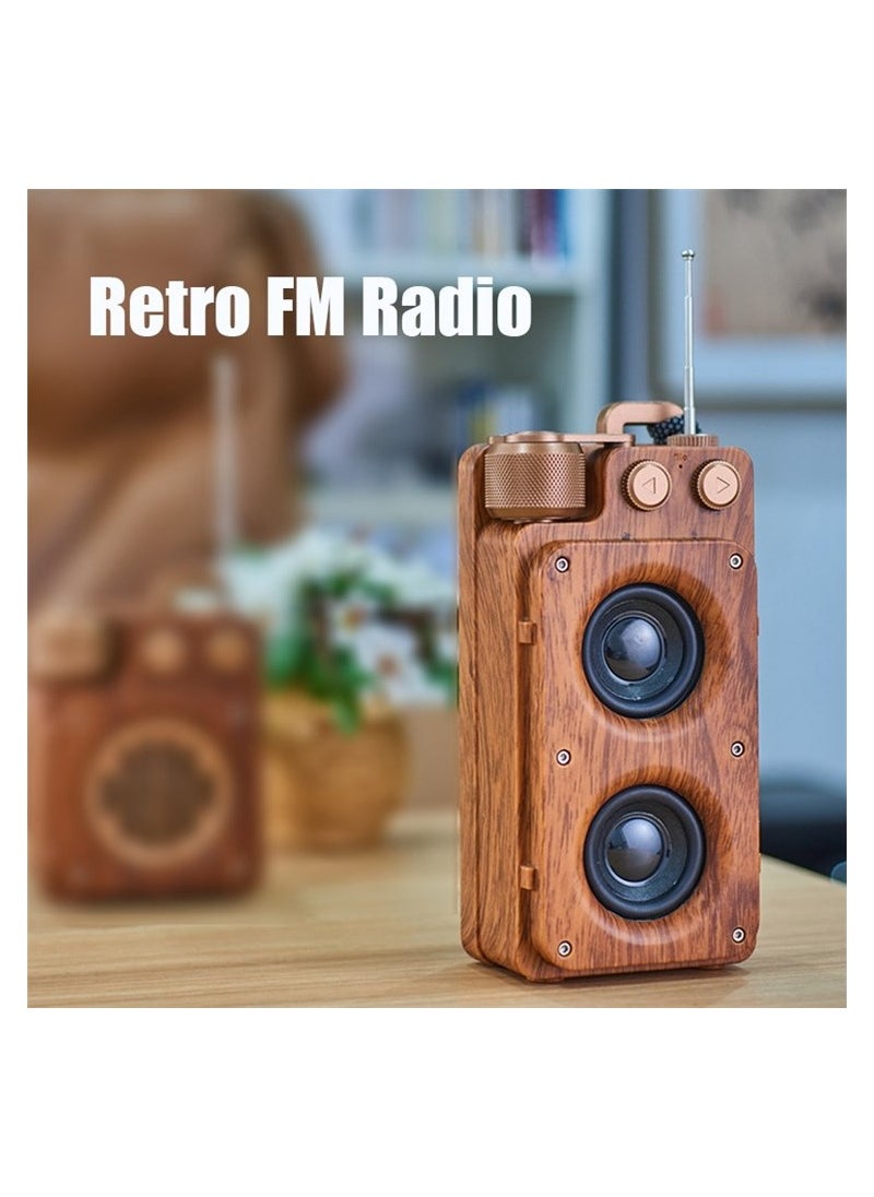 ARNOTEC - Music Apollo A8 Portable Retro FM Radio Bluetooth Wireless Dual Speakers Subwoofer Music Player Support U-disk/TF Card/AUX - Image 1