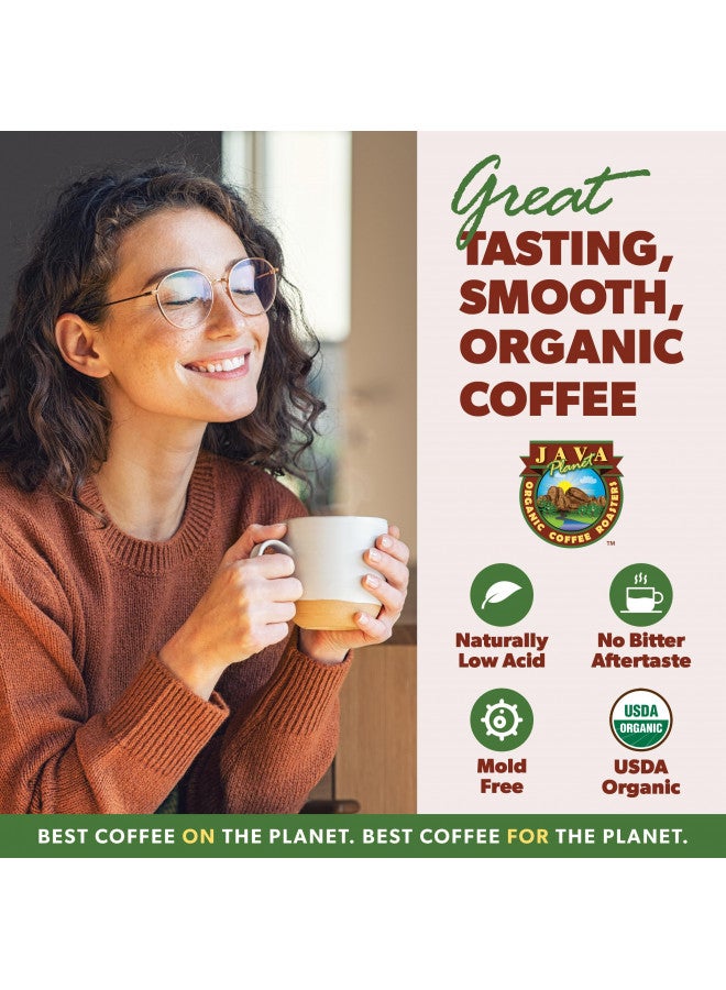 Java Planet Java Planet Organic, Sumatra Single Origin Dark Roast, Smooth Full Flavored Organic Coffee Beans, Low Acid, Whole Bean Coffee 1LB Bag  - Image 1