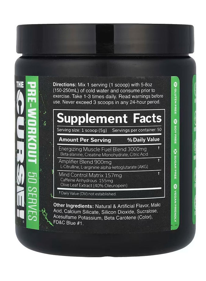 JNX Sports The Curse, Pre-Workout, Green Apple, 8.8 oz (250 g)  - Image 2