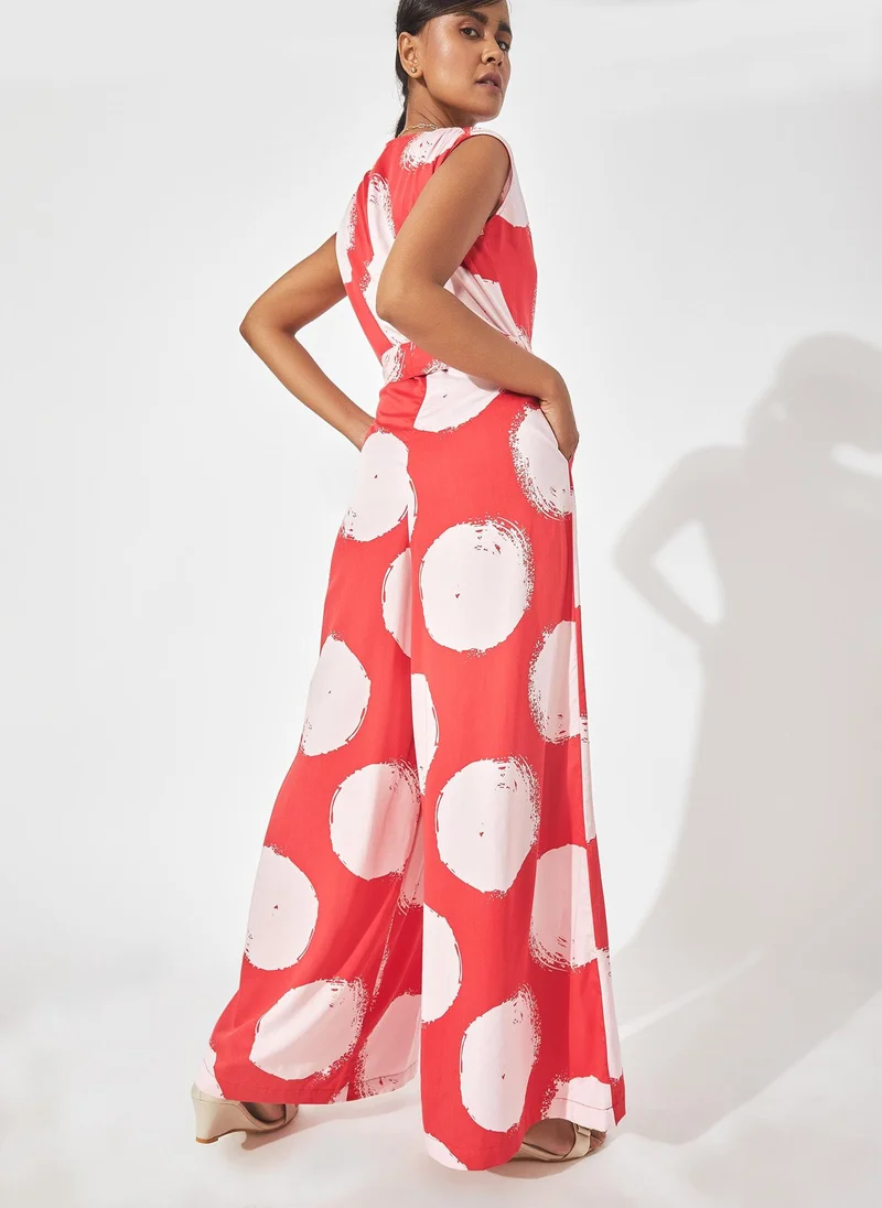 The Label Life Sleeveless Wide Leg Jumpsuit