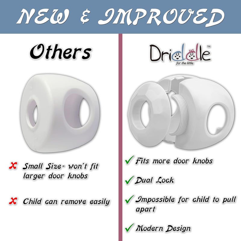 Driddle Door Knob Safety Cover for Kids  5 Pack  Baby Proof Door Knob Covers  Door Locks for Kids Safety Child Proof  White - Image 3