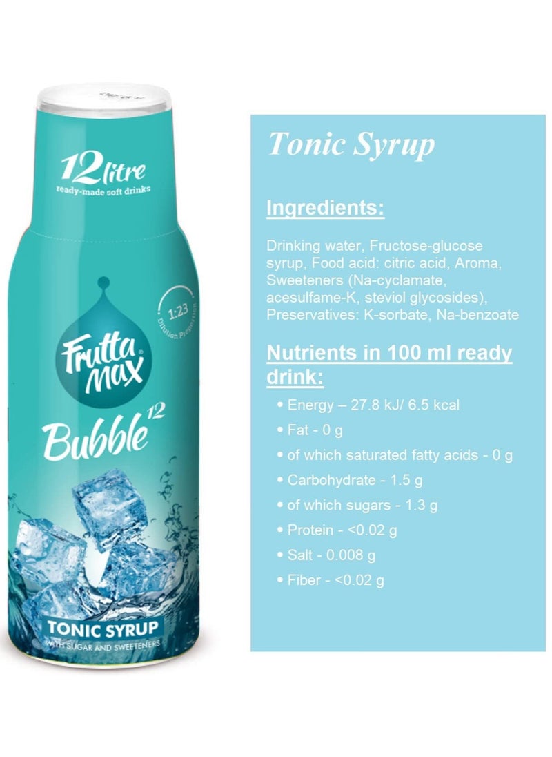 Fruttamax FruttaMax - Syrup Concentrate | Less Sugar | Suitable for soda Machine 500ml (Tonic)  - Image 2
