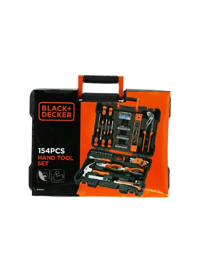 BLACK+DECKER 154-Piece Hand Tool Set Multicolour  29.4 x 39.4 x 10 cm BMT154C
