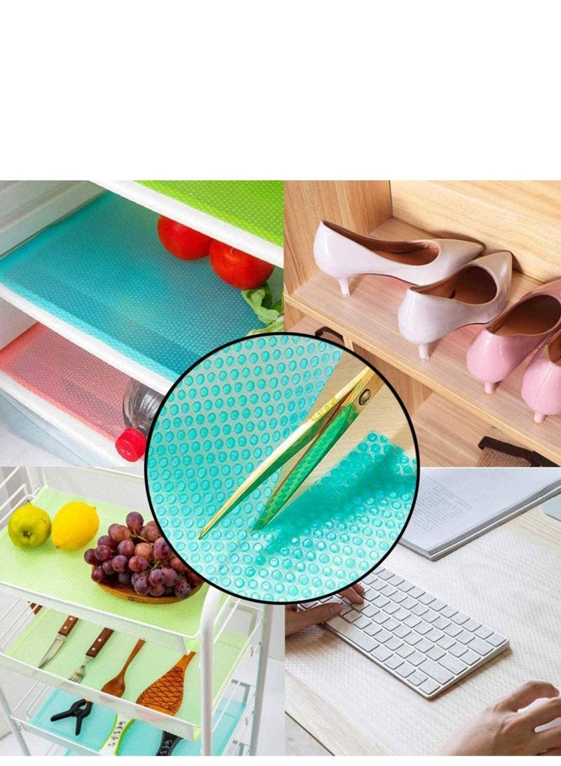 SYOSI Refrigerator Mats,EVA Refrigerator Liners Washable Can Be Cut Refrigerator Pads Fridge Mats Drawer Table Placemats,Shelves Drawer Table Mats,Size 17.6"x11.3" - Image 4