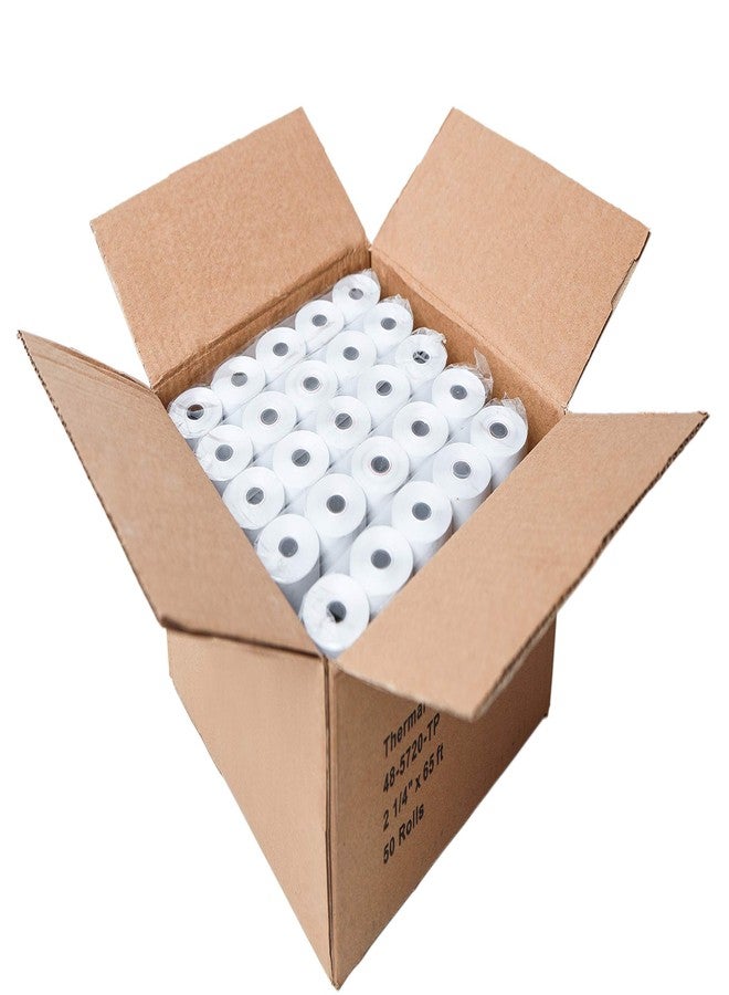 ReceiptPaperPro 2 1/4” x 65 ft Thermal Receipt Paper Rolls, fits Ingenico Desk 3500 Desk 5000 Move 5000 Verifone t650 Pax a920, 50 Rolls/Case - Image 2