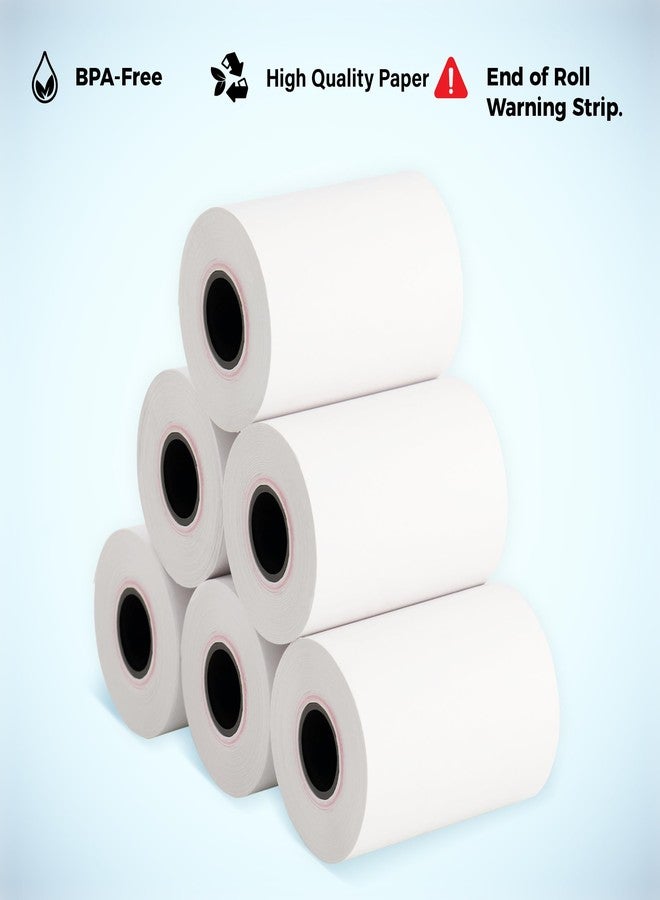 ReceiptPaperPro 2 1/4” x 65 ft Thermal Receipt Paper Rolls, fits Ingenico Desk 3500 Desk 5000 Move 5000 Verifone t650 Pax a920, 50 Rolls/Case - Image 4