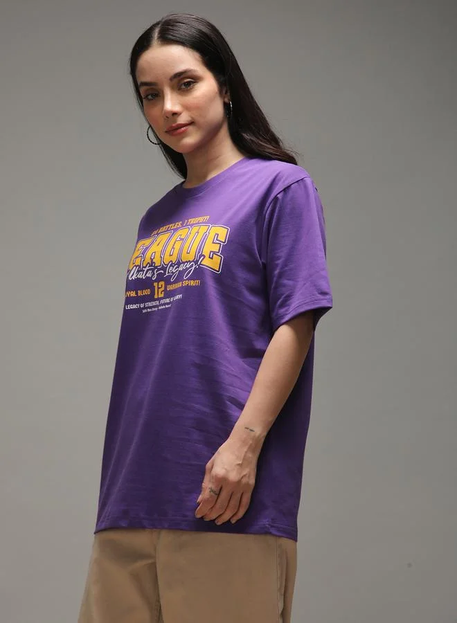 Dillinger Women Oversized Short Sleeve Printed T-Shirt