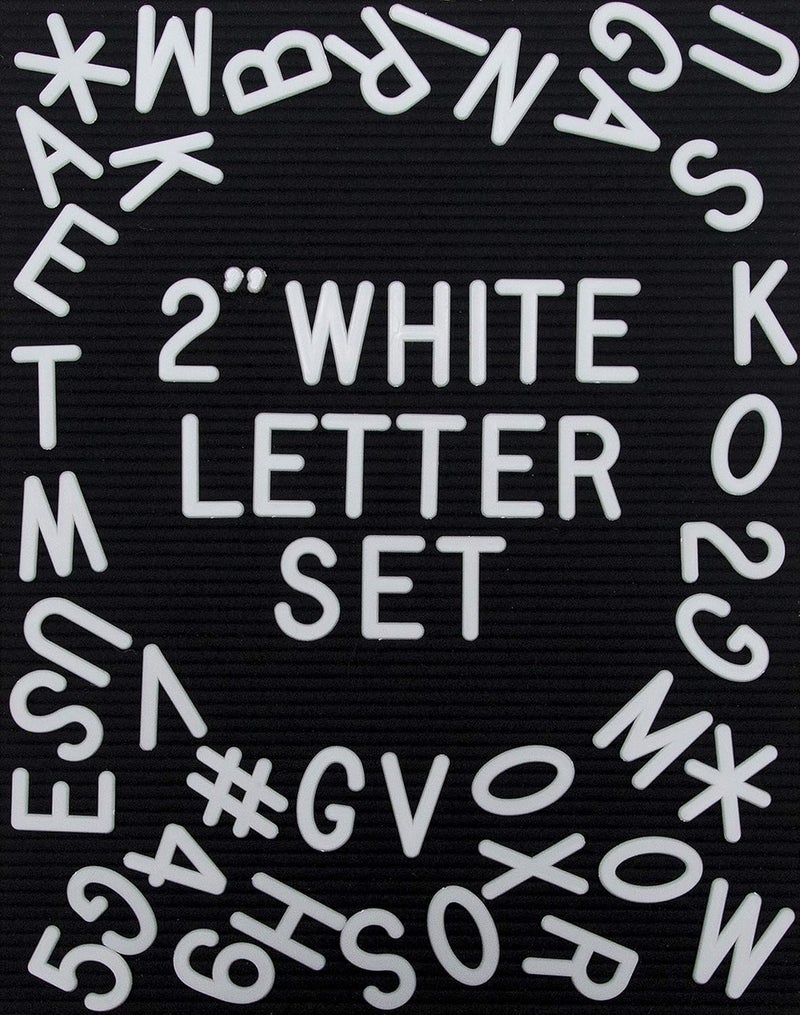 Felt Like Sharing Plastic Letter Board Letters Only (326 Pieces) – 2” Letter Board Letters for Changeable Felt Letter Board – White Letter Board Accessories – Perfect Gift Set - Image 1