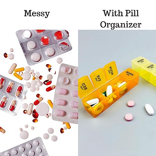 Mloowa Pill Organizer 4 Times a Day,Premium Weekly Pill Case Medicine Organizer Box 7 Days 28 Compartment to Hold Vitamins Medicine Organizer Box - Image 3