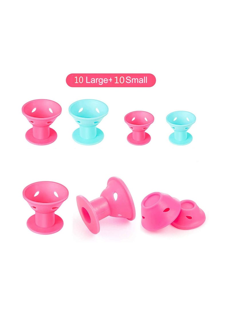 SYOSI - SYOSI 20 Pcs Silicone Hair Curlers Set,Magic Hair Rollers No Heat Hair Curlers- Easy Styling Sleep In Hair Curlers Creative DIY Styling Tools - Image 1