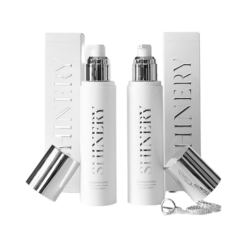 Shinery Shinery Jewelry Wash  Luxury Jewelry Cleaner Solution for All Types Including Silver Gold Diamond Fine and Costume Made in USA 2 Pack 