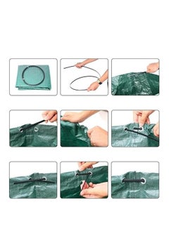 KASTWAVE Garden Waste Bags, Heavy Duty 120 Litre Lawn Cleaning Bag, Builders Bags Reusable, Industrial Fabric and Handles, Green Garden Waste Sacks, Garden Bags Heavy Duty with Handles, 3 Pcs  - Image 4