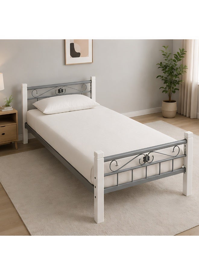 ABX HOME HARPER Solid wood metal Single Size Bed | Sturdy Modern Design Wooden Single Bed Frame 190X90 Size - Image 4