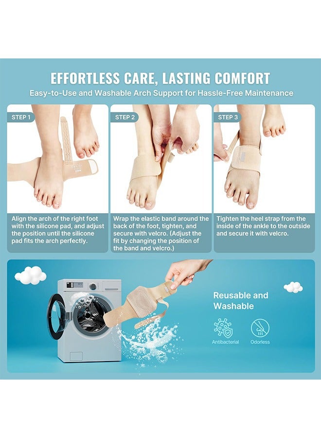 EELHOE Orthotic Arch Support, Foot Brace With Gel Inserts Insole, Fasciitis Relief Arch Support Orthopedic Foot Care Pads (Color) - Image 5