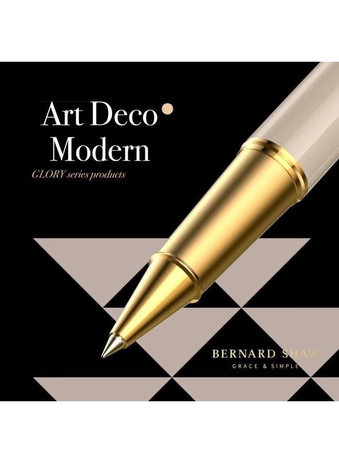 Bernard Shaw Luxury Pearl Pen Gift Set - High-end Platonic White Refill, Premium Business Signature Pen For Adults, Birthday Present - Image 3