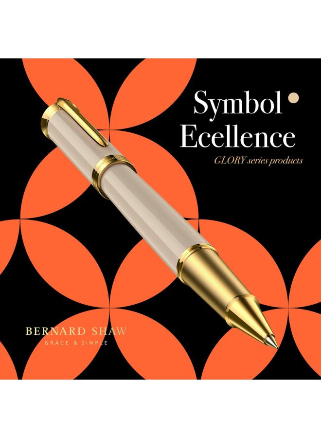 Bernard Shaw Luxury Pearl Pen Gift Set - High-end Platonic White Refill, Premium Business Signature Pen For Adults, Birthday Present - Image 2