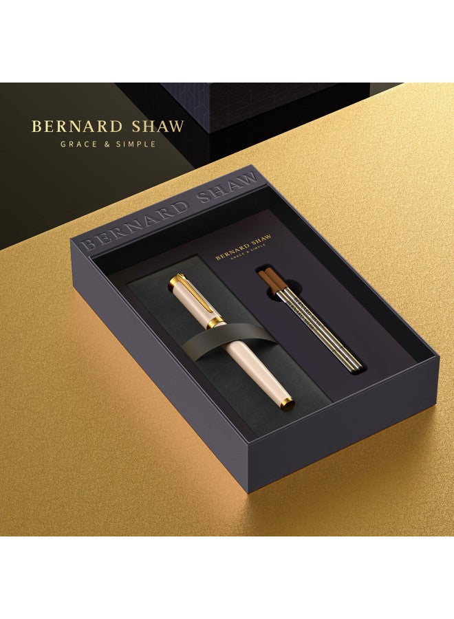 Bernard Shaw Luxury Pearl Pen Gift Set - High-end Platonic White Refill, Premium Business Signature Pen For Adults, Birthday Present - Image 5