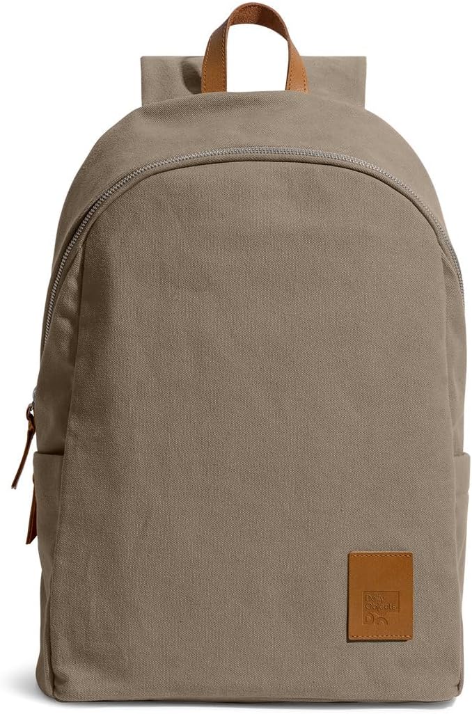 DailyObjects Pedal Everyday Casual Laptop Backpack Compatible with upto 14 inch Laptop | Unisex Travel Backpack | Made of Durable Canvas Material | Zippered Compartments with Pockets, Beige, M, Modern - Image 1