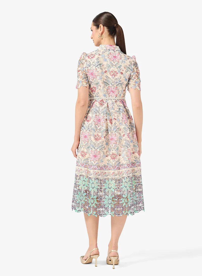 ايلا فستان دانتيل بطبعة زهور