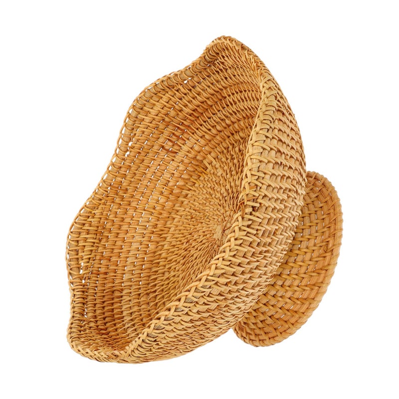 Vintage Rattan Storage Basket 25cm For Bread Fruit Vegetables Home Kitchen Organizer - Image 2