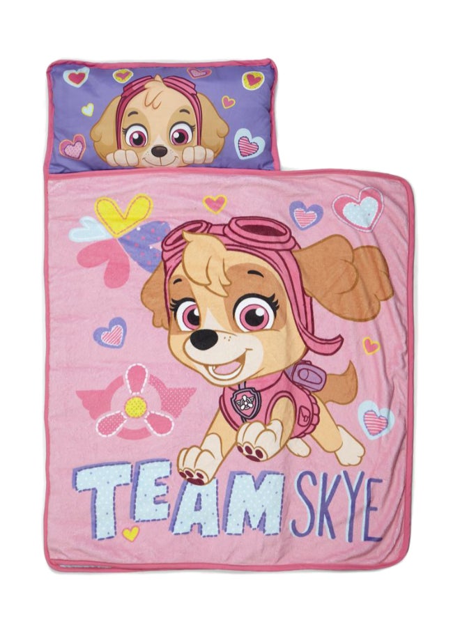 PAW PATROL Paw Patrol Team Skye Toddler Nap Mat Set - Includes Pillow and Fleece Blanket – Great for Girls Napping During Daycare or Preschool - Fits Toddlers, Pink  - Image 1