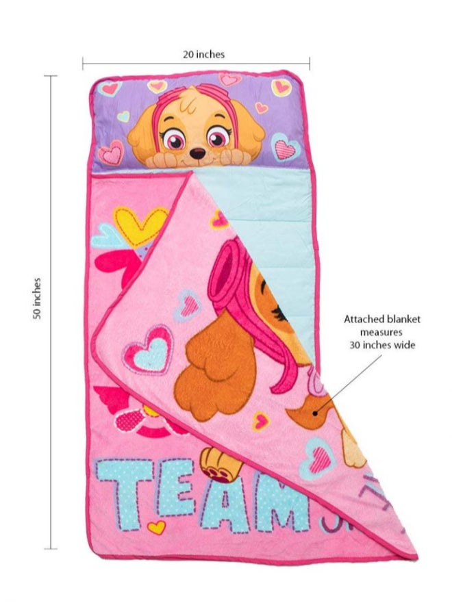 PAW PATROL Paw Patrol Team Skye Toddler Nap Mat Set - Includes Pillow and Fleece Blanket – Great for Girls Napping During Daycare or Preschool - Fits Toddlers, Pink  - Image 4
