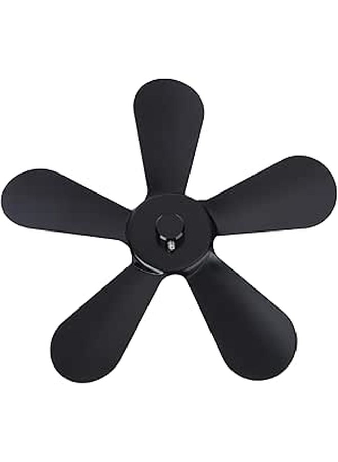 Supvox Heat Powered Stove Fan Aluminum Five Blades For Wood Fireplace Heating - Image 1