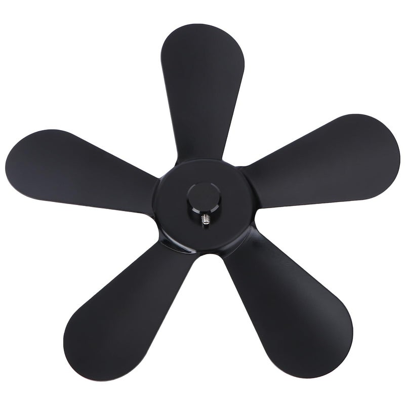 Supvox Heat Powered Stove Fan Aluminum Five Blades For Wood Fireplace Heating - Image 2