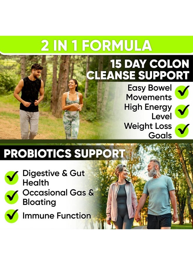 NutraPro - 15 Day Gut Cleanse Detox for Women & Men - Advanced 15 Days Colon Cleanse with Probiotics and Psyllium Husk for Constipation Relief, Digestive Health, Colon Cleanser & Gut Health.60 Caps. - Image 1